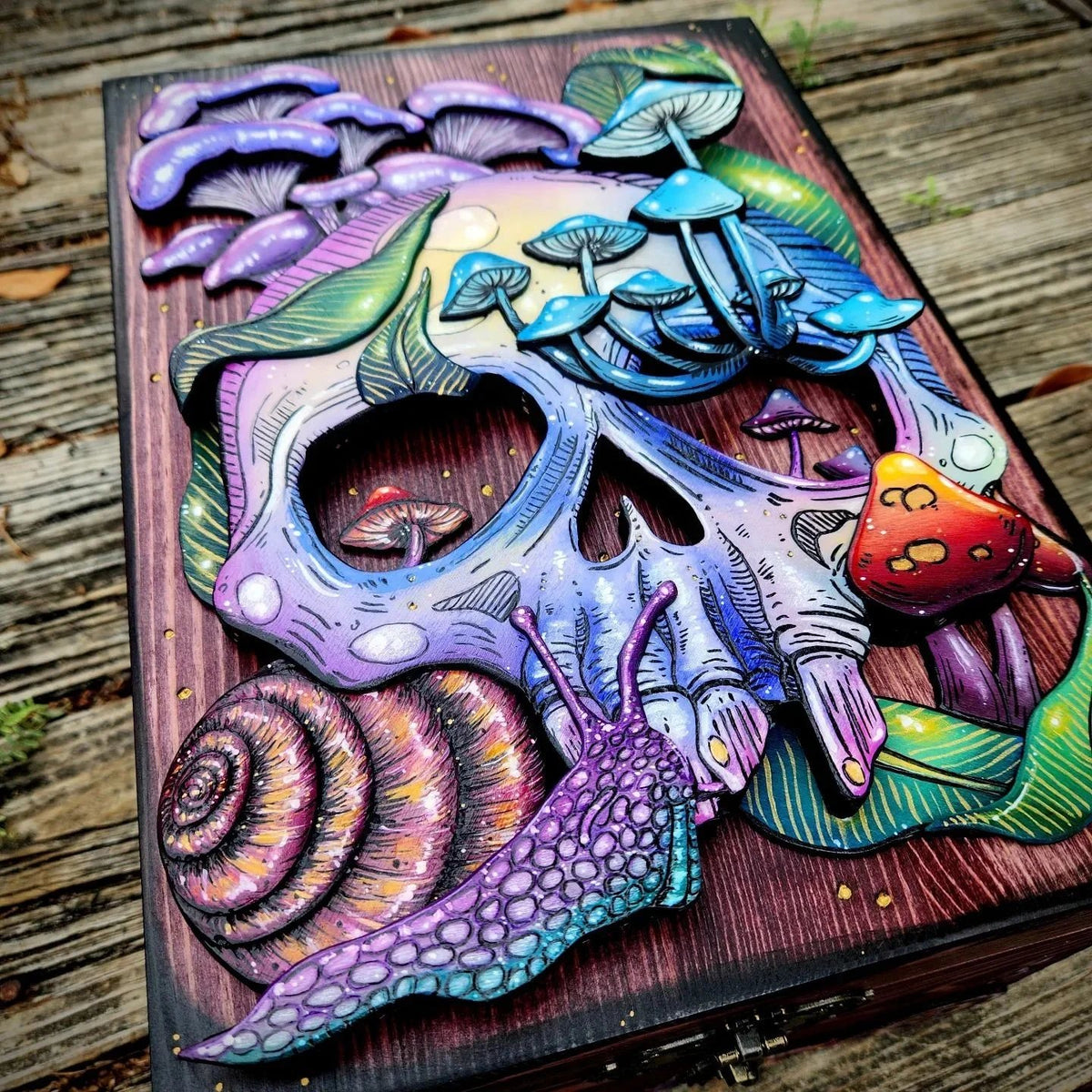 🍄Skull and Nature Hidden Key Box