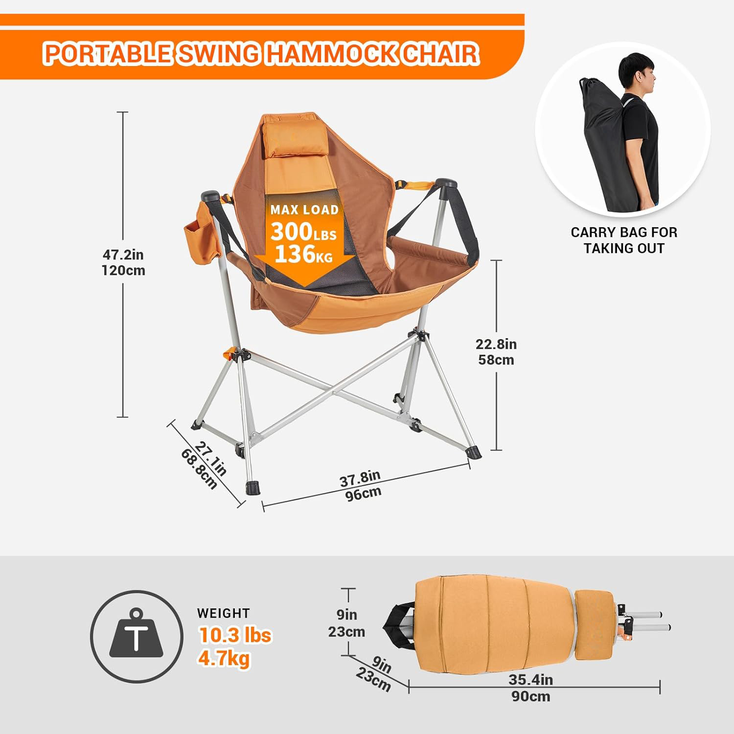 🔥Summer Bash 50% off🌊Camping  Swinging Rocking Chair