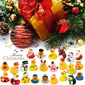 🎁24 Pcs Countdown Christmas Rubber Ducks Advent Calendar