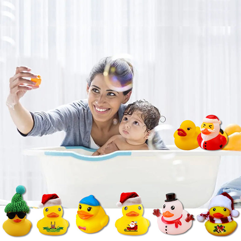 🎁24 Pcs Countdown Christmas Rubber Ducks Advent Calendar