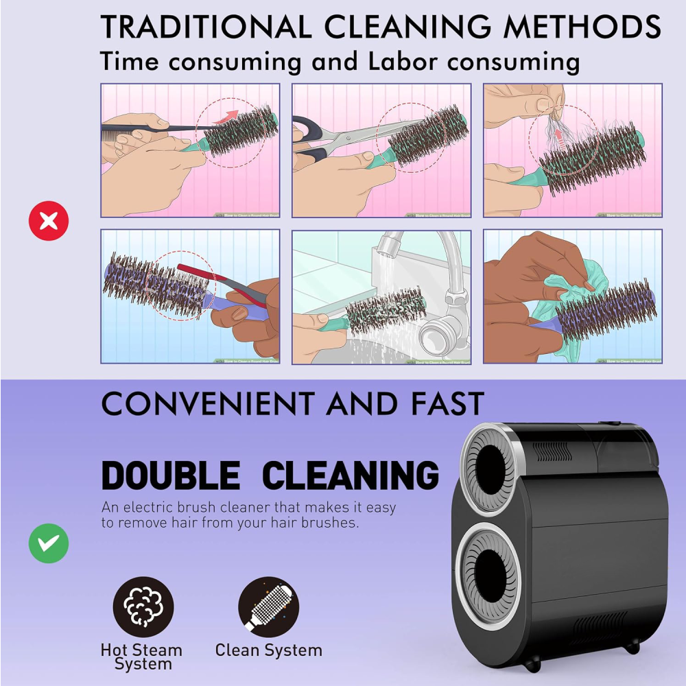 🔥Last Day 50% OFF - Automatic Salon Hair Brush Cleaning Comb Tool