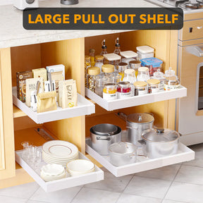 No Drill Multipurpose Pull-Out Cabinet Organizer