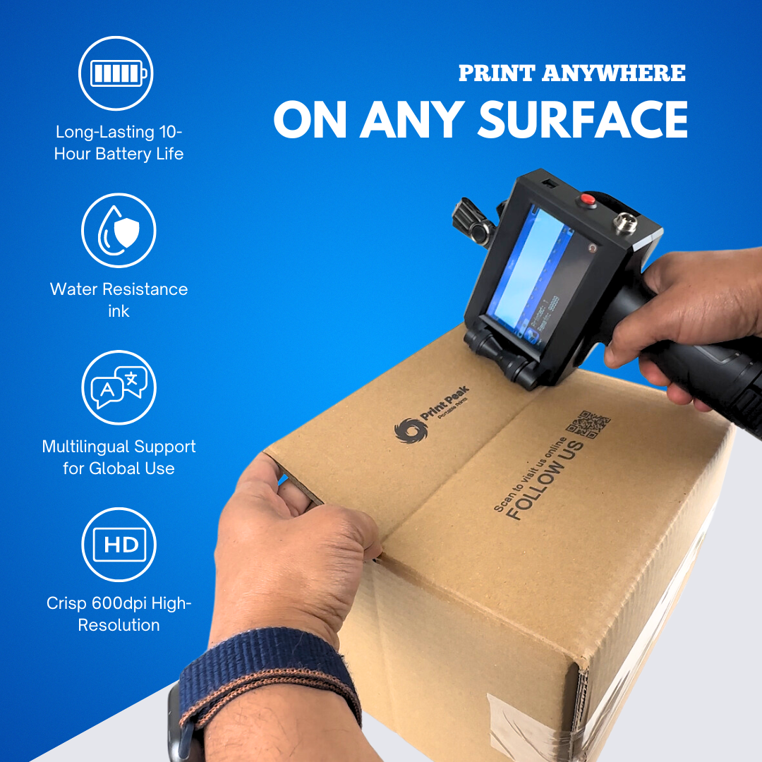 The PrintPeak Handheld Inkjet Printer — for Multi-Surface Printing