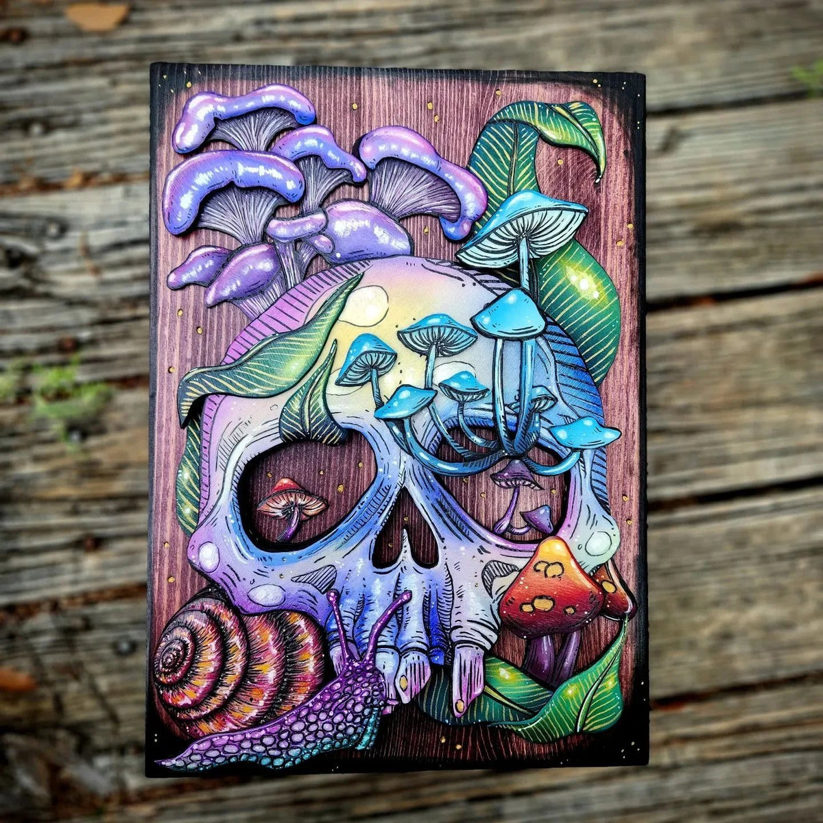 🍄Skull and Nature Hidden Key Box