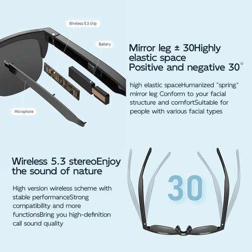 Smart Wireless Headphone Sunglasses