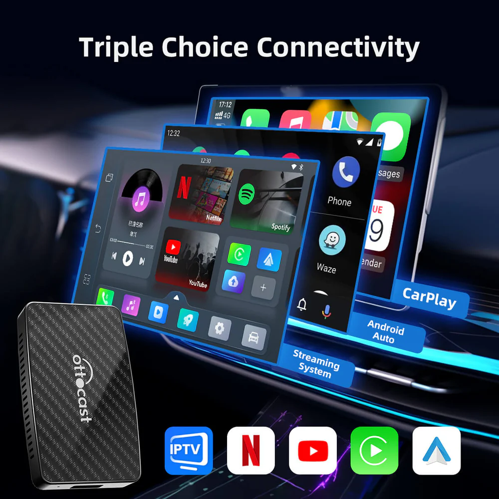 Play2Video Pro Built-in Netflix, YouTube, IPTV, wireless CarPlay/Android auto