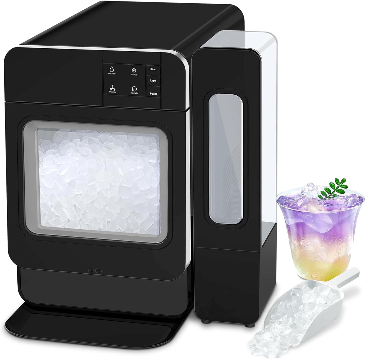 Countertop Nugget Ice Maker with Side Water Tank