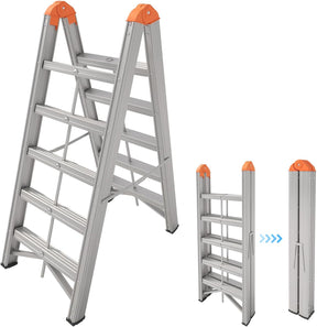 Aluminum Ladder, Foldable Twin Front Ladde