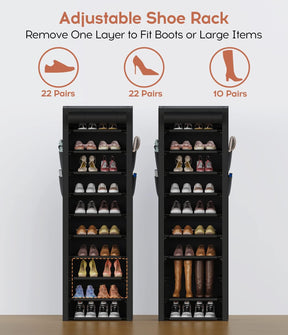 Vertical Narrow Shoe Rack Organizer