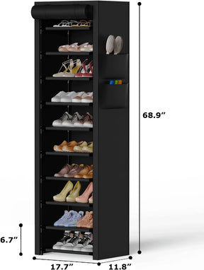 Vertical Narrow Shoe Rack Organizer