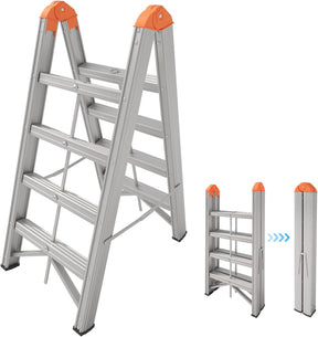 Aluminum Ladder, Foldable Twin Front Ladde