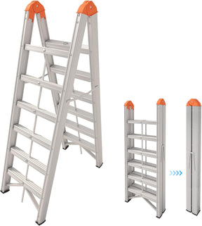 Aluminum Ladder, Foldable Twin Front Ladde