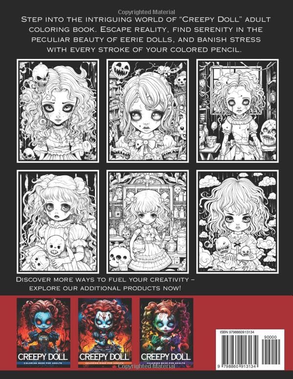 📕Fantasy Coloring Book Creepy Dolls Special Edition