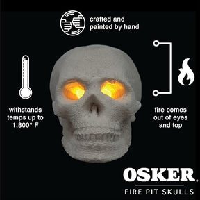 Ceramic Fireproof Fire Pit Skull Log for Bonfire