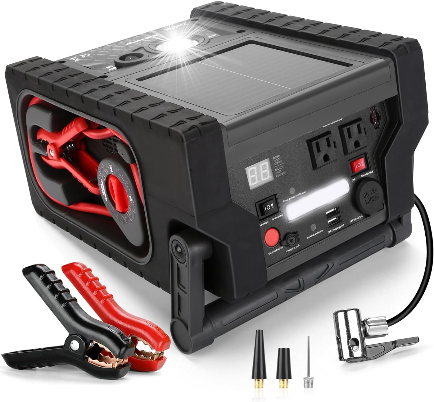 Car Battery Charger with Tire Inflator and Air Pump