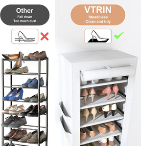 Vertical Narrow Shoe Rack Organizer