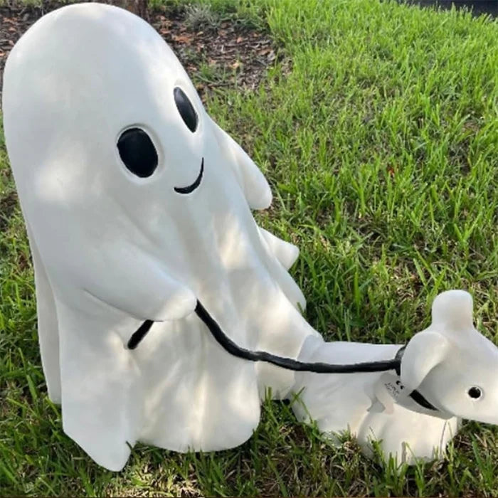 👻🔥2024 Ghost Walking Dog Statue