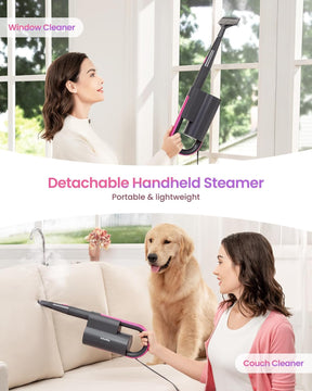 Steam Mop Cleaner with Detachable Handheld Steamer for Cleaning Hardwood