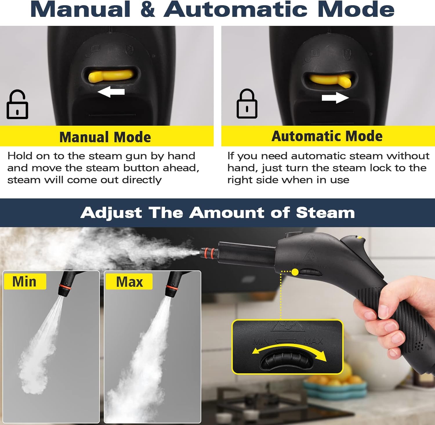 Multipurpose Powerful Steamer with 21 Accessories