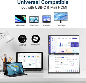 Portable Touch Two Vertical Monitors