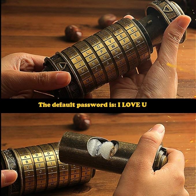 Da Vinci Code Mini Combination Lock Valentine's Day Edition