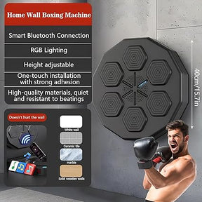 Musical boxing machine with gloves