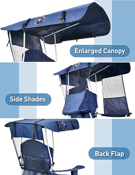 Canopy Beach Chair with Fan