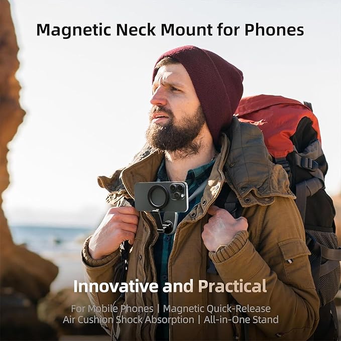 Smart phone magnetic neck holder