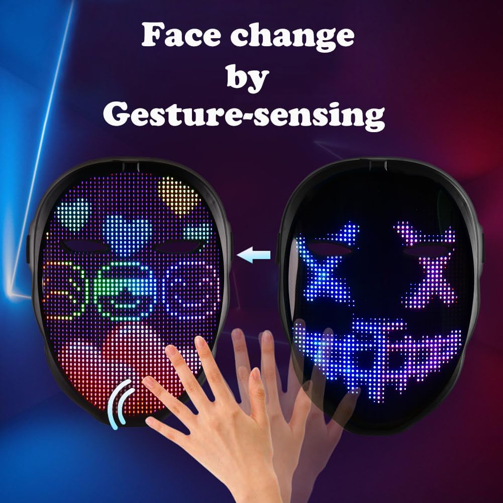 Face Transforming LED Mask with App Controlled