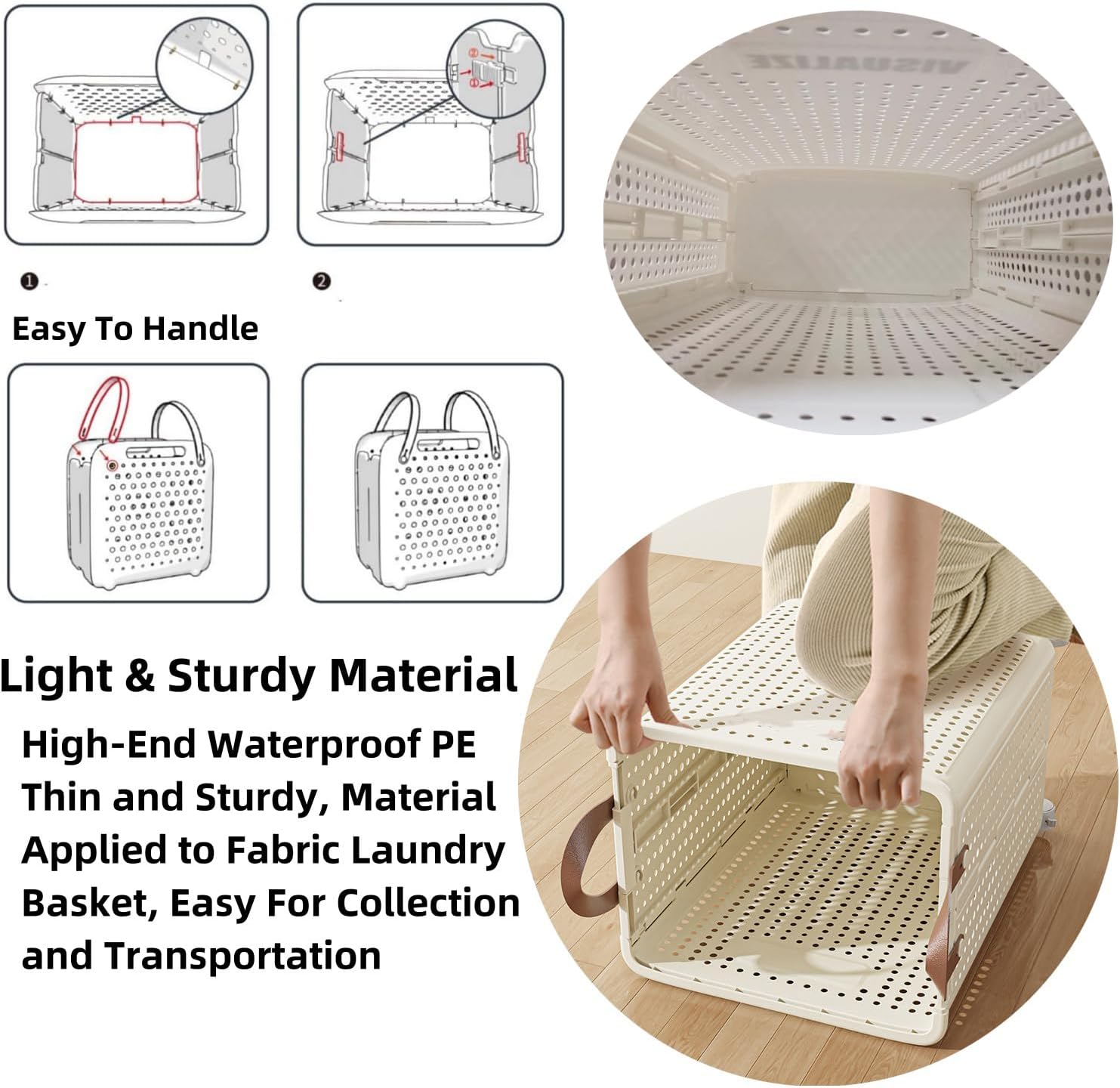 Laundry Hamper With Universal Wheels