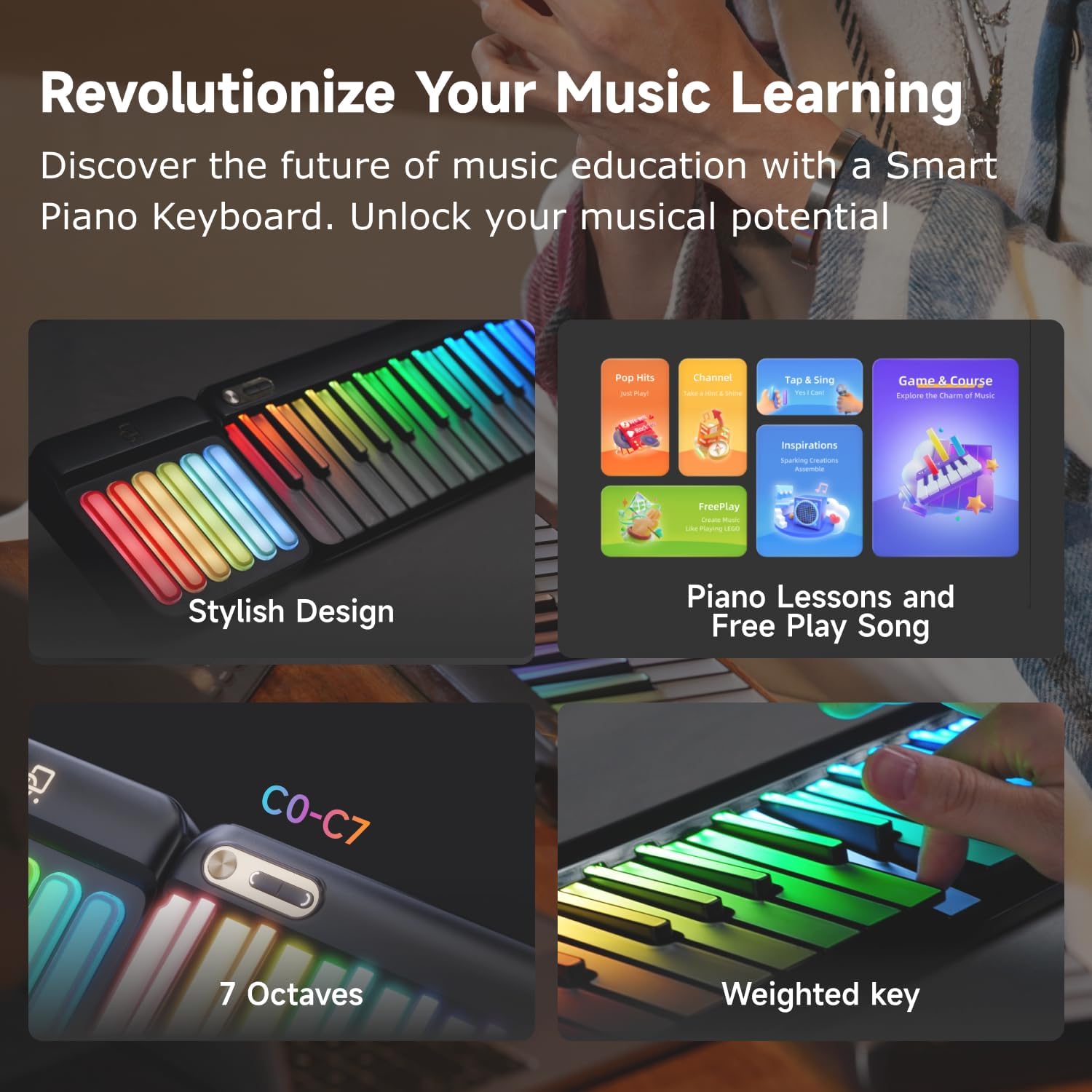 Free shipping this week-SmartLight Interactive Piano🗽