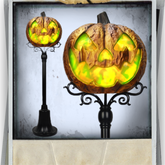 👻Cracker Barrel Halloween Flaming Jack-o-Lantern Lamp Post 2024