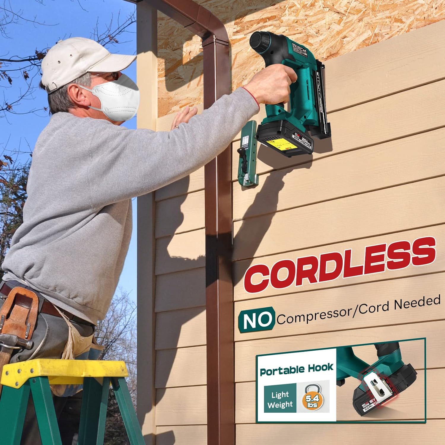 Cordless Nail Gun Battery Powered