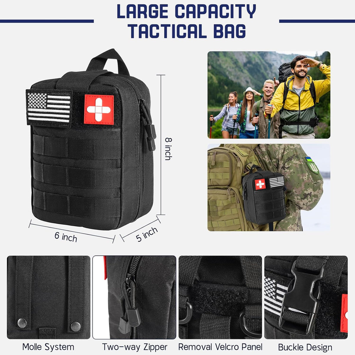 149Pcs Survival Gear First Aid Kit