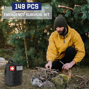 149Pcs Survival Gear First Aid Kit