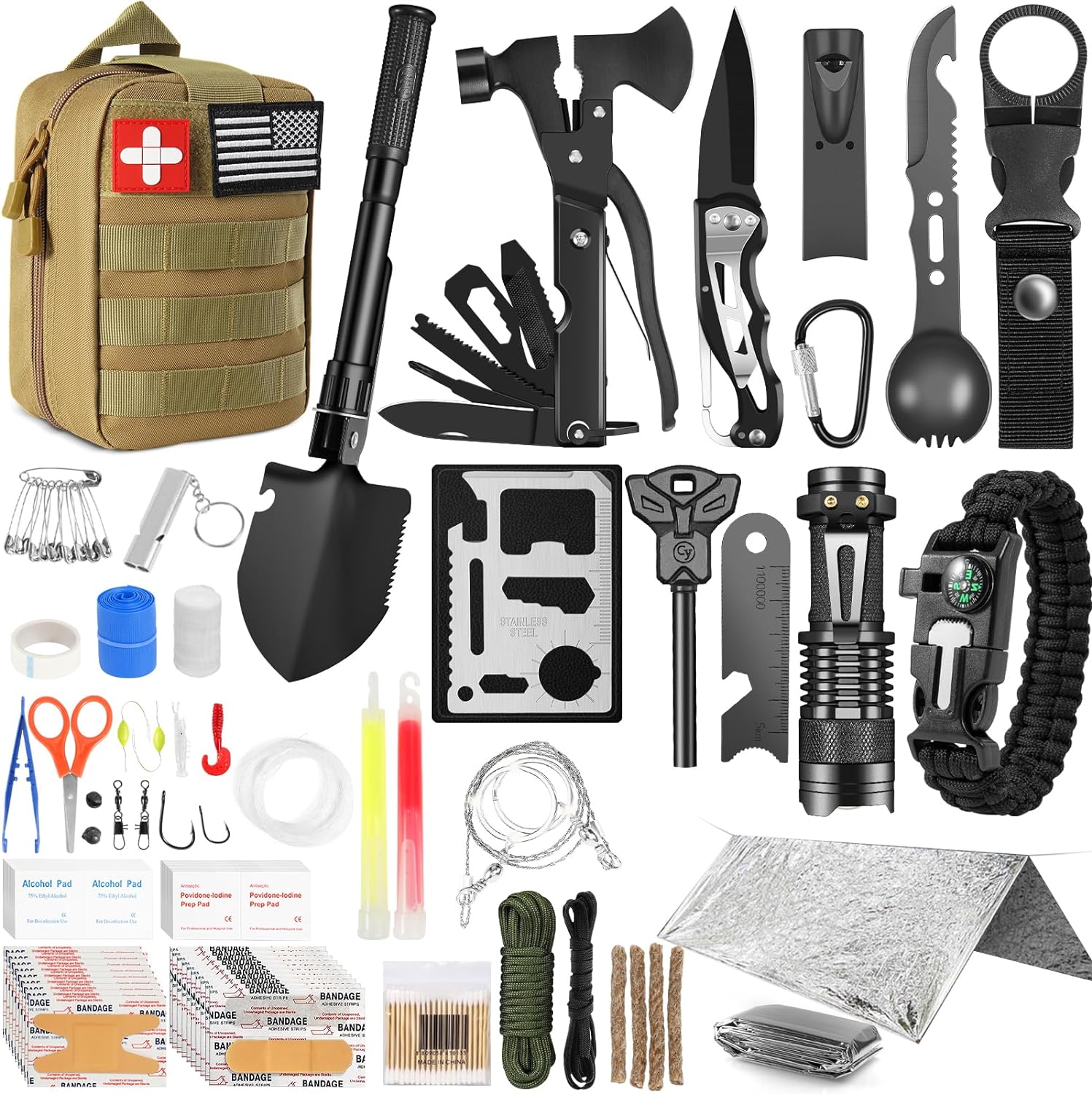 149Pcs Survival Gear First Aid Kit