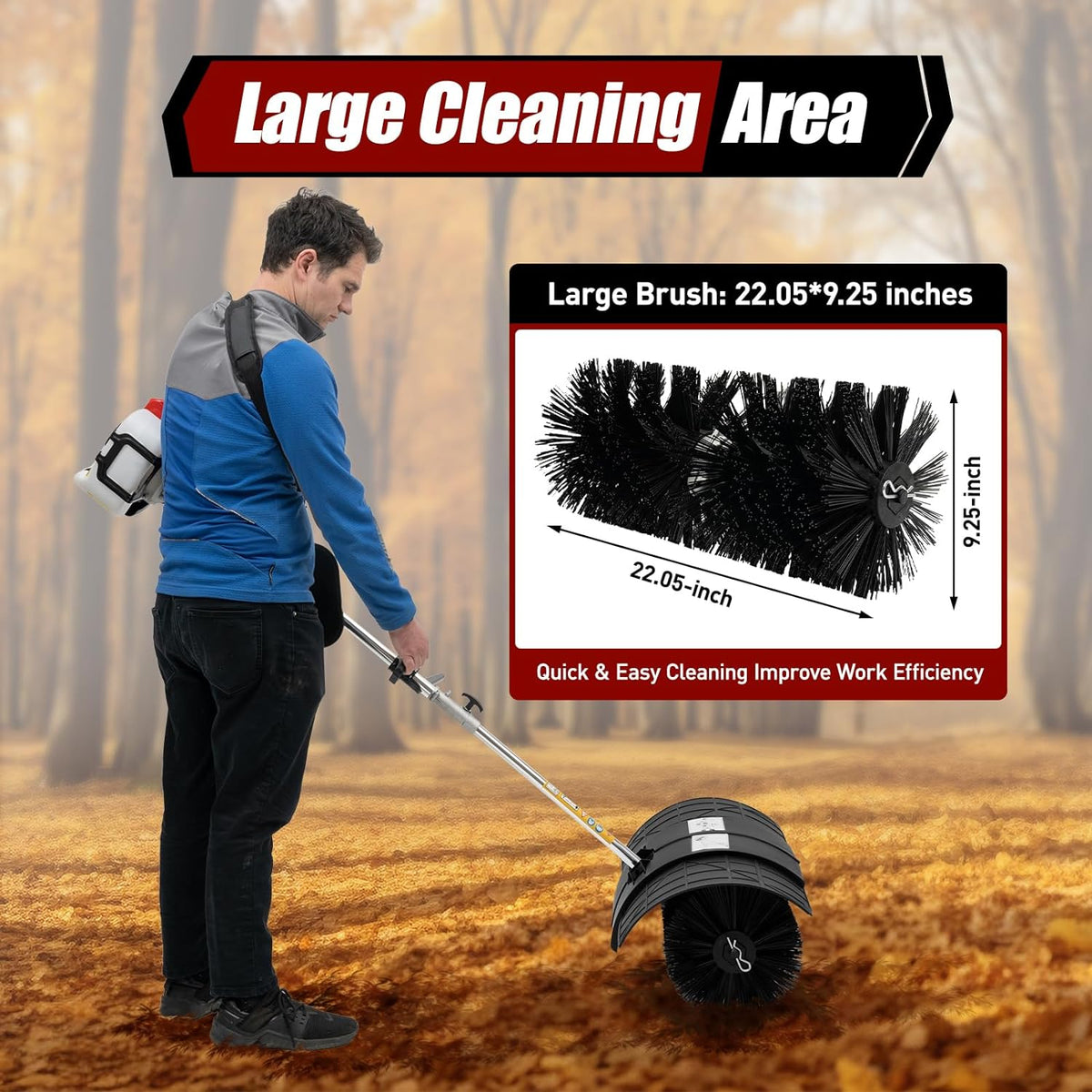 52cc 2.3HP Gas Handheld Sweeper