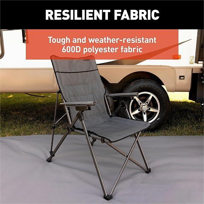 🔥（Second one half price）Vented Reclining Camping Chair with Footrest