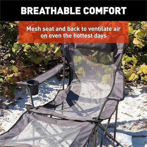 🔥（Second one half price）Vented Reclining Camping Chair with Footrest