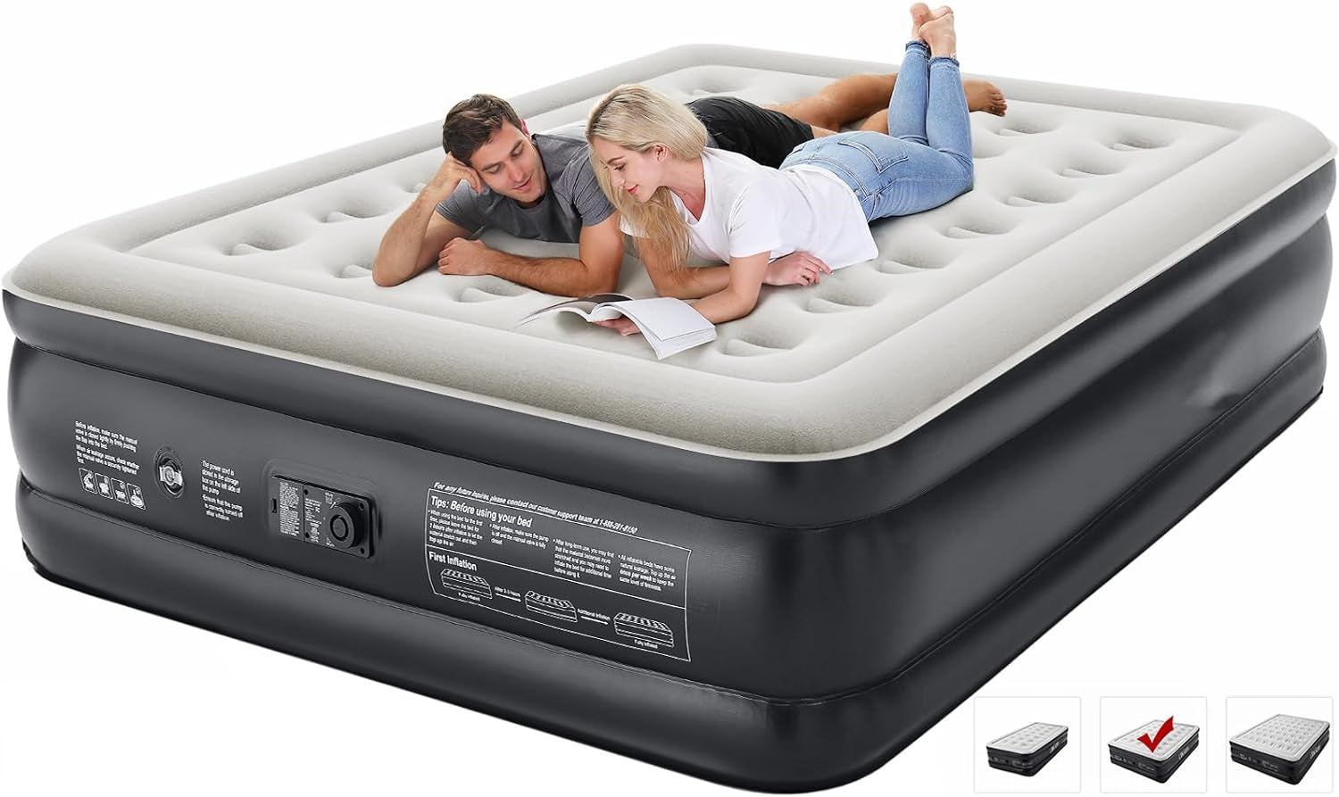 🌈Air Mattress with Built in Pump