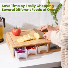 🔥Bamboo Cutting Board with Containers