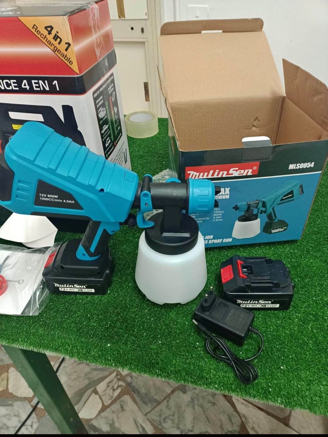 Pistola a spruzzo elettrica a batteria 72V 5ah per vernice aerografo pittura