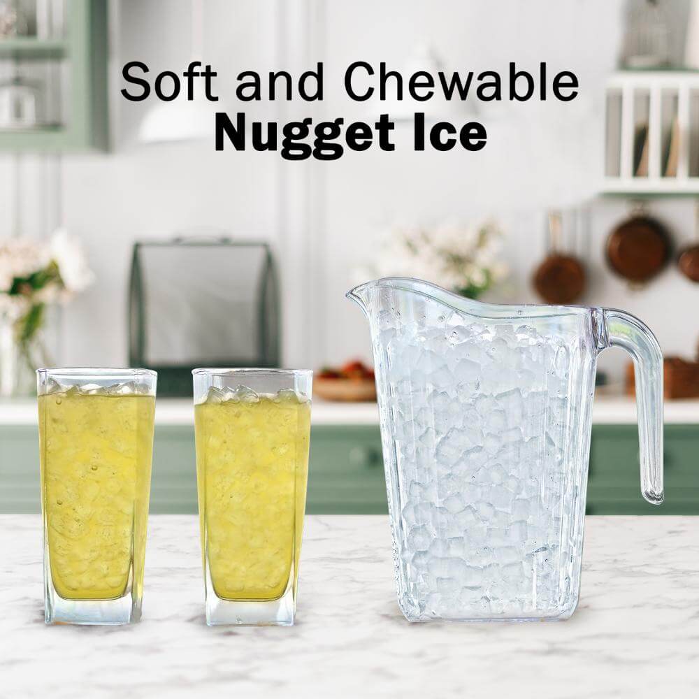 Soft and chewable nugget ice