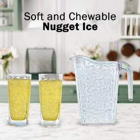 Soft and chewable nugget ice