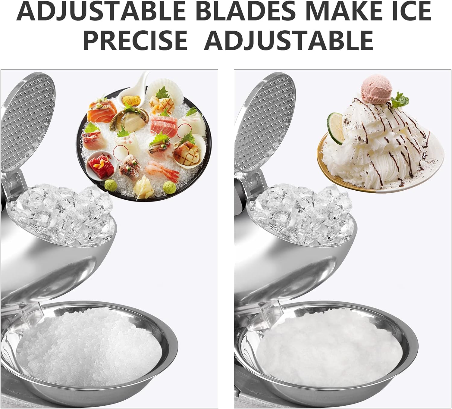 🚀Last Day Special Offer✈️Electric Ice Crusher Triple Blades Ice Crusher Shaver 286lbs