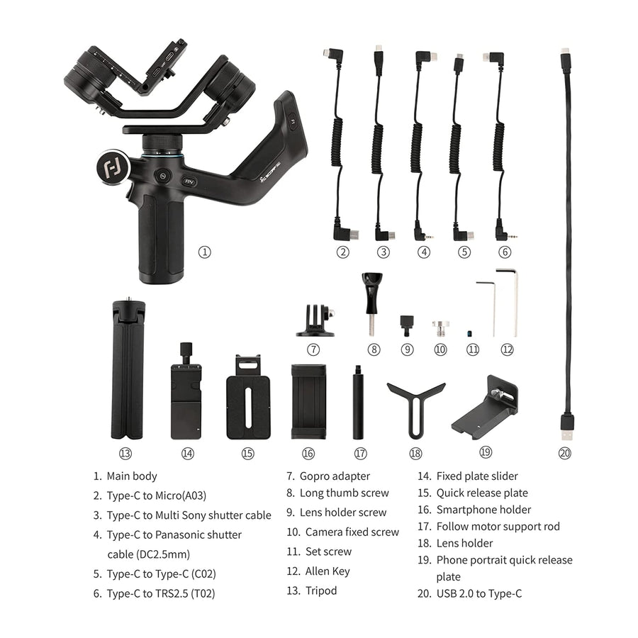 Camera Stabilizer 3-Axis Handheld Gimbal Stabilizer