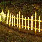 5 Pack Wave-Shaped Solar LED Lighted Garden Fence