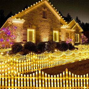 5 Pack Wave-Shaped Solar LED Lighted Garden Fence