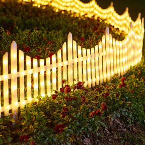 5 Pack Wave-Shaped Solar LED Lighted Garden Fence