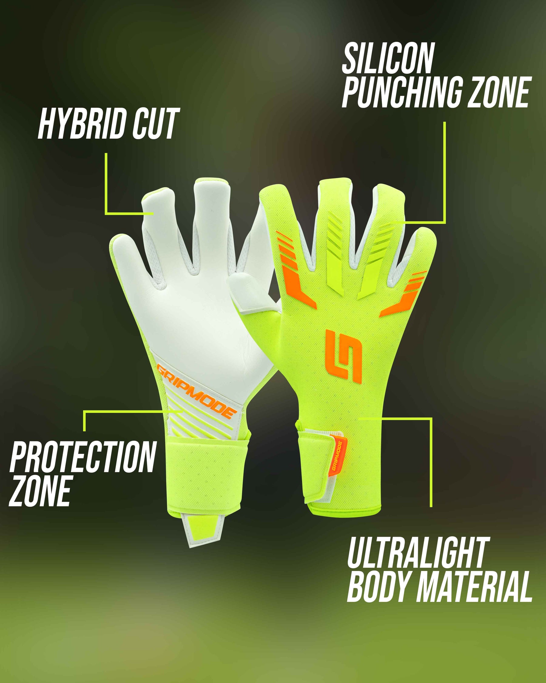 Gripmode Venom Hybrid 2.0 Goalkeeper gloves for soccer and football